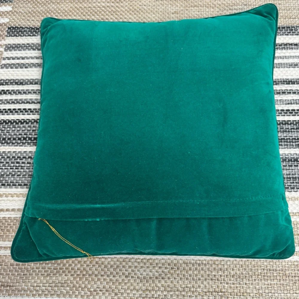 Vintage Wool‎ Needlepoint Multicolor Throw Pillow Teapot Collection
